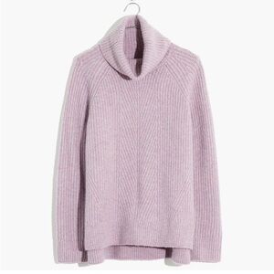Madewell Coziest Turtle Neck Sweater Tight Knit Wool Lavender Purple: 3XL